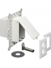 Arlington DBVM1WGC - Low Profile InBox for New Stucco, Textured Surfaces, and Rigid Siding - 1-Gang - Veritcal Mount - Weatherproof Cover - White